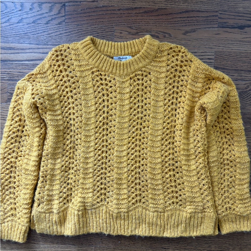 Madewell Cozy Mustard Knit Sweater